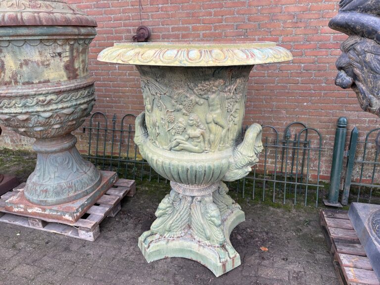 Monumental Figural Garden Urn