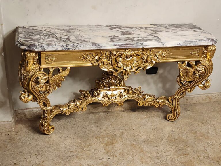 Gilt Console with Winged Figure Legs